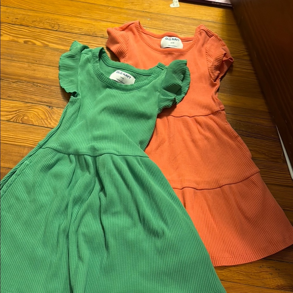 Old Navy Kids' Green and Orange Dresses